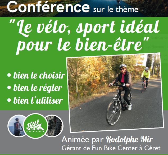 📆 CONFERENCES "LE VELO, SPORT IDEAL POUR LE BIEN-ÊTRE" 📆 CONFERENCES "LE VELO, SPORT IDEAL POUR LE BIEN-ÊTRE"