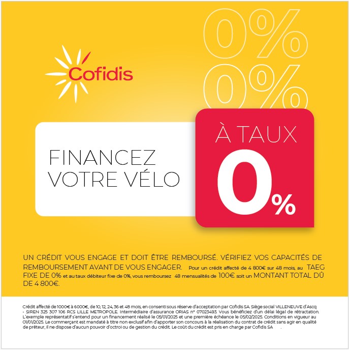 Achetez ou réparez votre vélo en toute sérénité avec le crédit à taux 0 % chez Fun Bike Center ! Achetez ou réparez votre vélo en toute sérénité avec le crédit à taux 0 % chez Fun Bike Center !