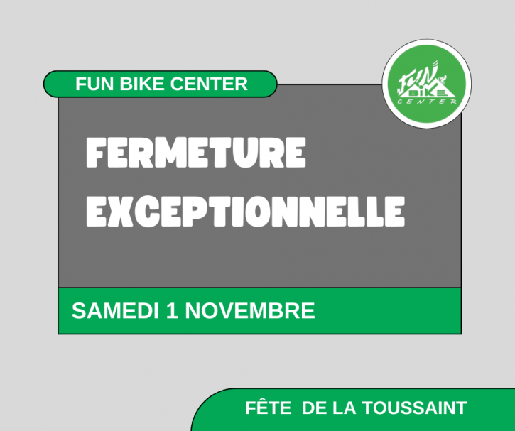 Fermeture exceptionnelle pour la Toussaint Fermeture exceptionnelle pour la Toussaint
