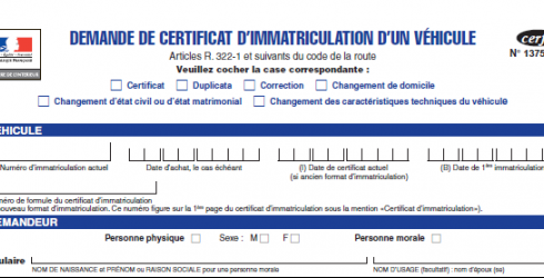 INFO : SERVICE Changement Titulaire Carte Grise