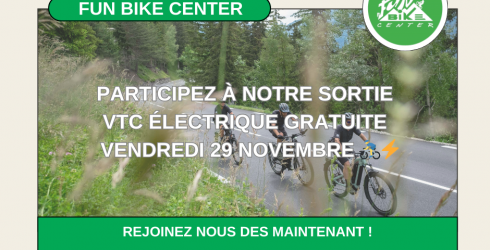 Participez  notre sortie VTC lectrique le vendredi 29 novembre